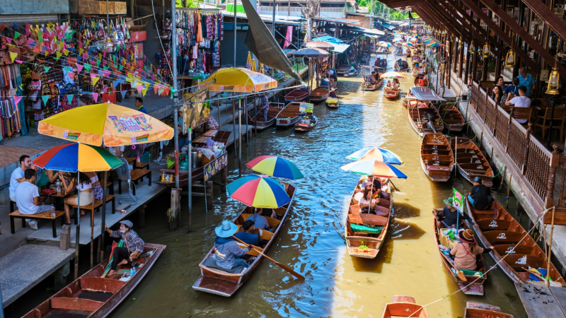 Floating market in Thailand